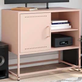 TV Cabinet Pink 68x39x60.5 cm Steel - vid-846519
