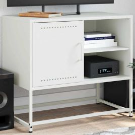 TV Cabinet White 68x39x60.5 cm Steel - vid-846523