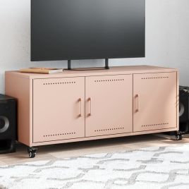 TV Cabinet Pink 100.5x39x43.5 cm Steel - vid-846645