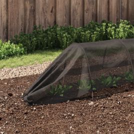 PLSCOVE Netting Tunnels 3 pcs and Polyethylene Steel - Black