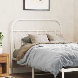 Metal Headboard White 100 cm - vid-377195