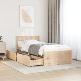 Bedframe 90x200cm Solid Wood Pine