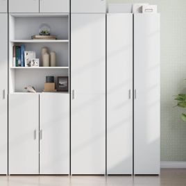 Highboard White 40x42.5x185 cm Engineered Wood - vid-3281399
