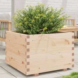 Garden Planter 70x70x49.5 cm Solid Wood Pine - vid-847363
