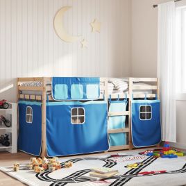 Bunkbed Blue 90x190cm Single Solid Wood Pine