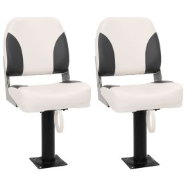 4 Piece Foldable Boat Seat Set Low Backrest