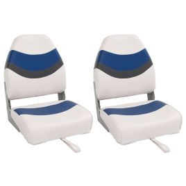 Foldable Boat Seats 2Pieces with High Back 44x38x55 cm