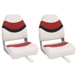 Foldable Boat Seats 2Pieces with High Back 44x38x55 cm