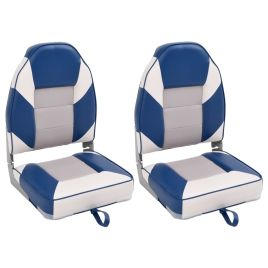 Foldable Boat Seats 2Pieces with High Back 44x38x55 cm
