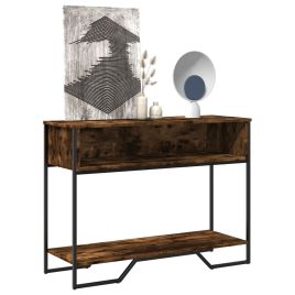 Console Table Smoked Oak 100x35x74.5 cm Engineered Wood - vid-848531
