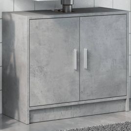Sink Cabinet Concrete Grey 63x29x55 cm Engineered Wood - vid-848097