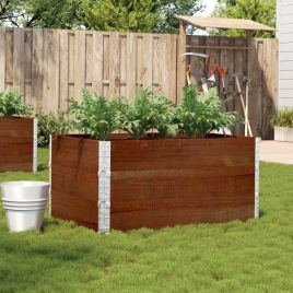 Garden Planter Brown 120x80 cm Solid Wood Pine - vid-3295426