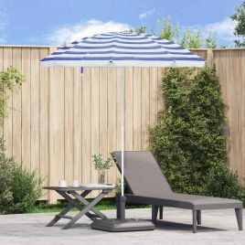 MEABRO Umbrella Blue and 161x161x193 cm Polyester - White