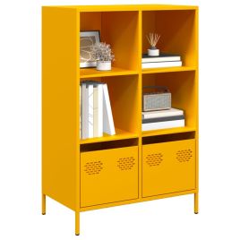 Highboard Mustard Yellow 68x39x103.5 cm Steel