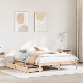 Bedframe 160x200cm Solid Wood Pine