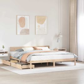 Bedframe 180x200cm Super King Solid Wood Pine