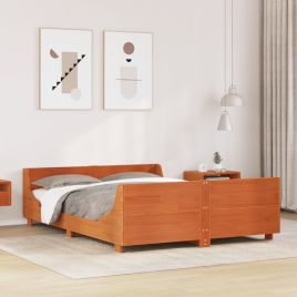 Bedframe Wax Brown 140x200cm Solid Wood Pine