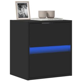 TV Wall Cabinet with LED Lights Black 41x31x45 cm - vid-852273