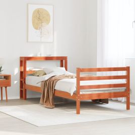 Bedframe Wax Brown 100x200cm Solid Wood Pine