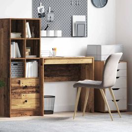 Rustic Writing Desk Old Wood Finish Wood 80 x 40 x 76 cm