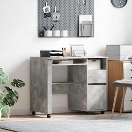 Concrete Grey Computer Desk Concrete grey Particle board Medium