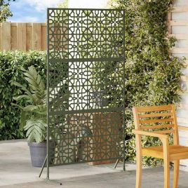 Privacy Screen Olive Green 100x50x180 cm Steel.