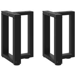 Coffee Table Legs T-Shaped 2 pcs Black 38x25x(42-43) cm Steel