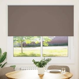 Roller Blind Blackout Coffee 160x150 cm Fabric Width 156.6 cm Polyester