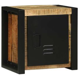 Bathroom Wall Cabinet 40x30x40 cm Solid Wood Rough Mango