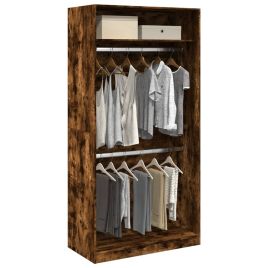 Wardrobe Smoked Oak 100x50x200 cm Engineered Wood - vid-3307805