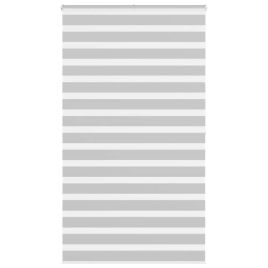 Zebra Blind Light Grey 125x200 cm Fabric Width 120.9 cm Polyester