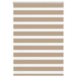Zebra Blind Sand Brown 100x100 cm Fabric Width 95.9 cm Polyester