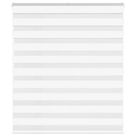 Zebra Blind White 125x100 cm Fabric Width 120.9 cm Polyester