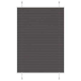Pleated Blind Black 100x100 cm Fabric Width 99.4 cm Polyester