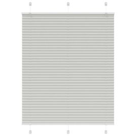 Pleated Blind Light Grey 105x100 cm Fabric Width 104.4 cm Polyester