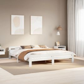 Bedframe White Super King Size 180x200cm Solid Wood Pine