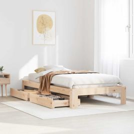 Bedframe 75x190cm Small Single Solid Wood Pine