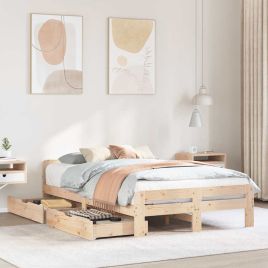 Bedframe 120x190cm Small Double Solid Wood Pine