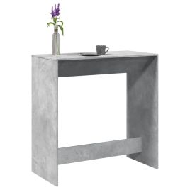 Bar Table Concrete Grey 102x50x103.5 cm Engineered Wood - vid-854430