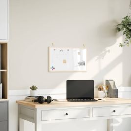 Magnetic Whiteboard with Solid Pine Wood Frame 60x40 cm