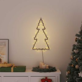 HIVLEN Christmas Lights Christmas Tree Silhouette 80 LEDs Warm White
