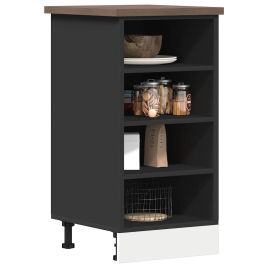 Bottom Cabinet Riga Black 40x44.5x81.5 cm Engineered Wood