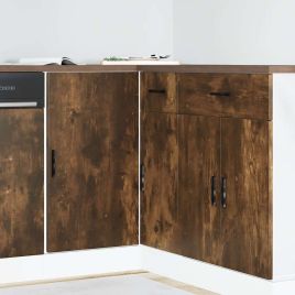 Sink Base Cabinet Lyon Smoked Oak Engineered Wood