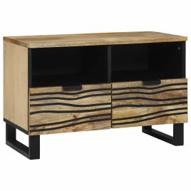 TV Cabinet - 70x33.5x46 cm, Solid Mango Wood