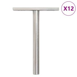 Floating Shelf Brackets 12pcs Invisible 10x100 mm Carbon Steel