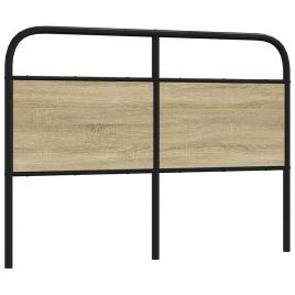Headboard Sonoma Oak 120 cm Steel and Engineered Wood