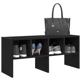 OMNI Medium Shoe Rack Stackable Black Oak