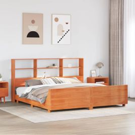 Bedframe Wax Brown 180x200cm Super King Solid Wood Pine