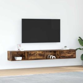 TV Cabinets 2 Pieces Smoked Oak 100x31x25.5 cm Engineered Wood