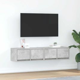 TV Cabinets 2 Pieces Concrete Grey 60x31x25.5 cm Engineered Wood